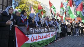 Berlin'de Filistin İçin Destek Gösterisi Düzenlendi