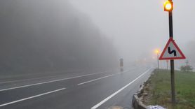 Bolu Dağı'nda Sağanak Yağış ve Sis Etkili