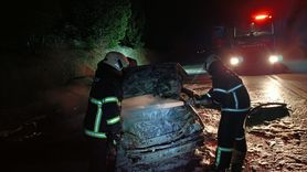 Bucak'ta Yangın: Otomobil Küller İçinde Kaldı