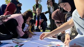 Iğdır'da Küresel Sumud Filosu Temsili Gemiler Suya İndi