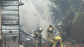İstanbul Beşiktaş'ta Ahşap Bina Yangını