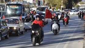 Kütahya'da Motosikletlerle Cumhuriyet Korteji Düzenlendi