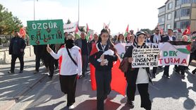 Nevşehir'de Gazze'ye Destek Yürüyüşü Düzenlendi