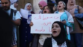 Şam'da Küresel Sumud Filosu'na Destek Gösterisi