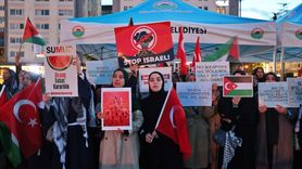 Samsun'da İsrail'in Küresel Sumud Filosu'na Yönelik Protesto