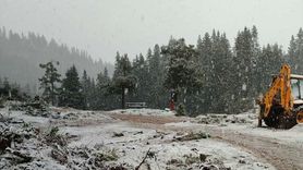 Sinop'ta Mevsimin İlk Karı Yağdı