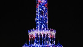 İzmir Kültür Yolu Festivali'nde Dijital Sanatla Aydınlatılan İzmir Saat Kulesi