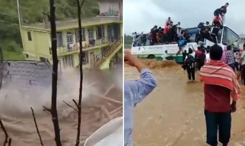 Hindistan'da Şiddetli Yağışlar Sonucu Meydana Gelen Sel ve Heyelanlar