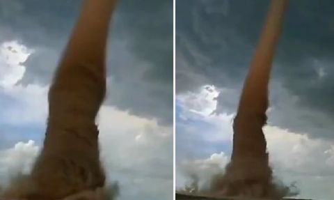 Moğolistan'da Devasa Hortum Görüntüleri Sosyal Medyayı Salladı