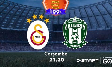 Galatasaray, Şampiyonlar Ligi rövanşında Zalgiris'i konuk ediyor