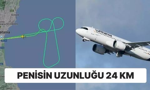 Pilot Uçağın Rotasını Değiştirince Gökyüzüne Penis Çizdi