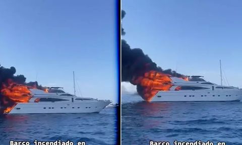 Aslan Lakaplı Ünlü Poker Oyuncusu Diego Gomez Gonzalezalev'in Lüks Yatı Alev Topuna Döndü