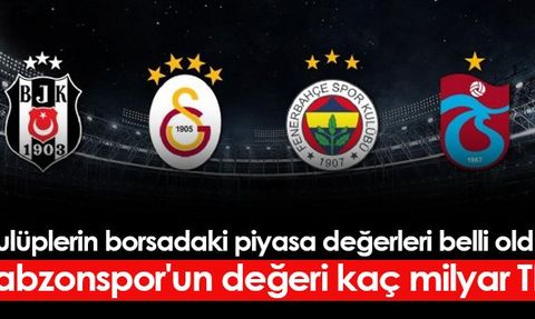Kulüplerin Borsadaki Piyasa Değerleri Belli Oldu