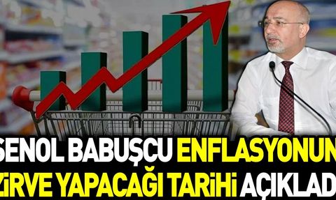 Şenol Babuşcu Enflasyonun Zirve Yapacağı Tarihi Açıkladı