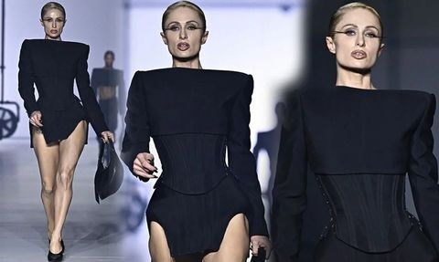 Paris Hilton Paris Moda Haftası'nda Mankenlik Yaptı