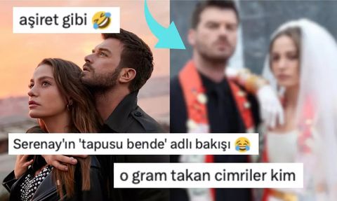 Serenay Sarıkaya ve Kıvanç Tatlıtuğ'un Gelinlik ve Damatlık Fotoğrafı