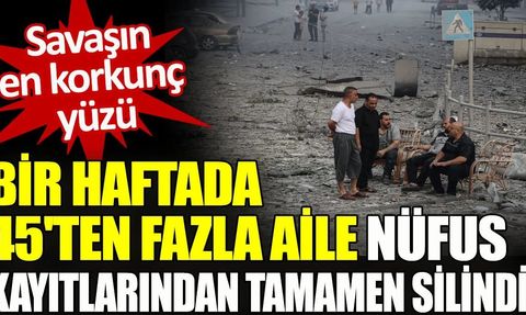 İsrail'in Gazze'de 45 Aileyi Nüfus Kayıtlarından Sildiği Bildirildi