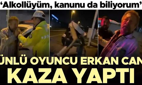 Ünlü Oyuncu Erkan Can Alkollü Araç Kullanarak Kaza Yaptı