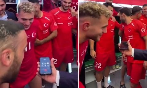 Cumhurbaşkanı Recep Tayyip Erdoğan, Letonya maçı sonrası futbolcularla konuştu