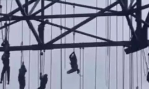 Brezilya'da İnşaat İskelesi Çöktü: İşçiler Yüksekte Asılı Kaldı