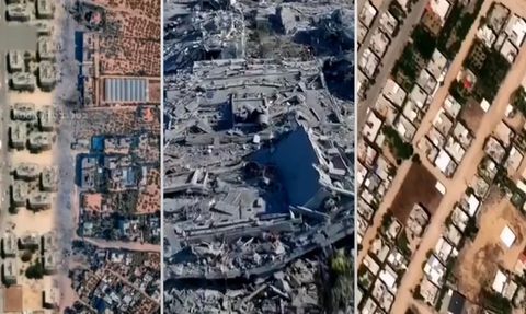 İsrail Ordusu Gazze'de Bir Mahalleyi Yok Etti