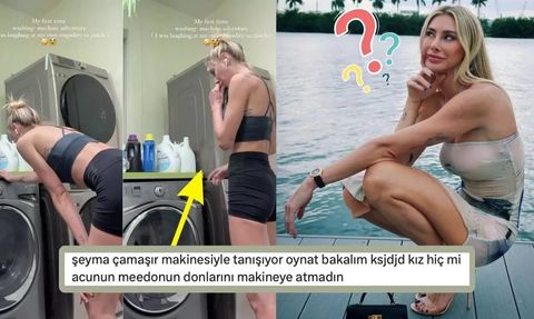 Şeyma Subaşı İlk Kez Çamaşır Makinesi Kullandı