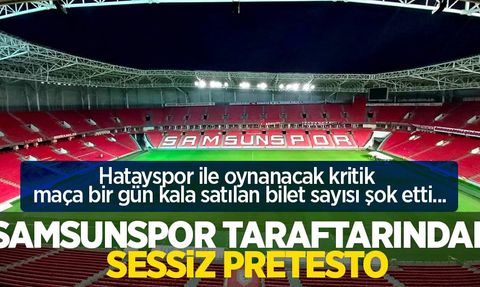 Samsunspor'un Hatayspor Maçı Öncesi Sessiz Protesto