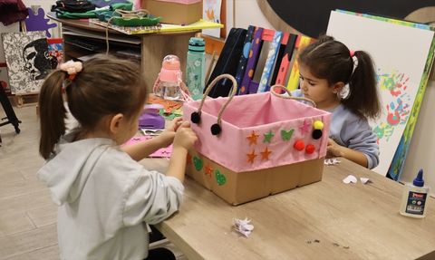 Gaziantep'te Öğrenciler Yarıyıl Tatilinde Geri Dönüşümle Eğleniyor