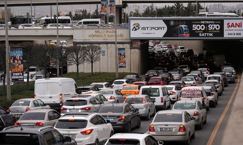 Ankara'da Ramazan Bayramı Trafik Yoğunluğu