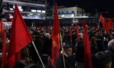 Atina'da Filistin'e Destek Gösterisi Düzenlendi