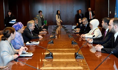 Emine Erdoğan'dan BM Genel Sekreteri Guterres'e Sıfır Atık Taktikleri