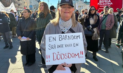 İsveç'te Filistin'e Destek Gösterisi