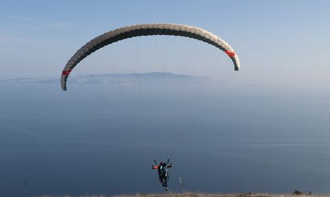 İtalyan Yamaç Paraşütçü Tekirdağ'da Gökyüzüyle Buluştu