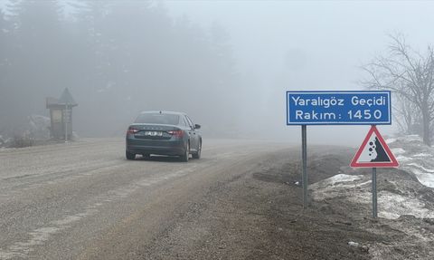 Kastamonu'da Yaralıgöz Geçidi'nde Sis Etkili
