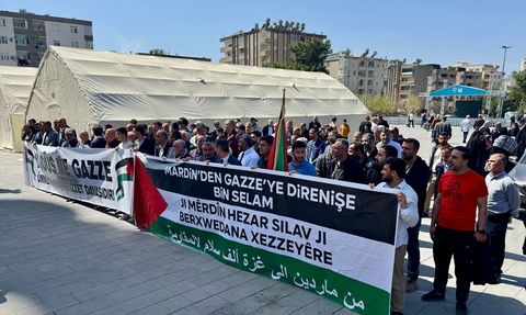 Mardin ve Siirt'te Gazze için Protesto Gösterileri