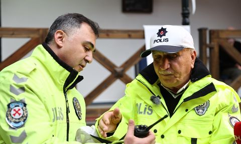 Samsun'da Huzurevi Sakininin Trafik Polisi Olma Hayali Gerçekleşti