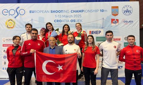 Türkiye Kadın Havalı Tabanca Takımı Avrupa Şampiyonu