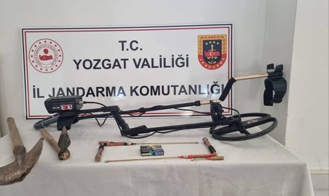 Yozgat'ta İzinsiz Kazı Yapan 3 Şüpheli Yakalandı