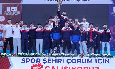 20 Yaş Altı Grekoromen Türkiye Güreş Şampiyonası Çorum'da Tamamlandı