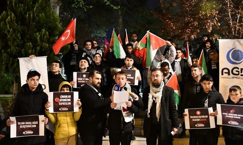 Bilecik'te Gazze İçin Protesto Gösterisi Düzenlendi