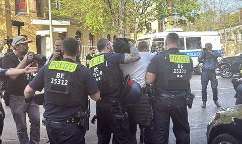 Humboldt Üniversitesi'nde Filistin'e Destek Gösterisi