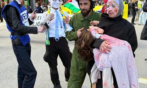 İsveç'te Gazze'ye Yönelik İsrail Saldırıları Protesto Edildi