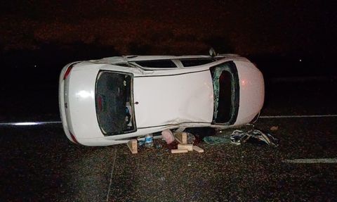 Karabük'te Devrilen Otomobil Kazasında 5 Kişi Yaralandı