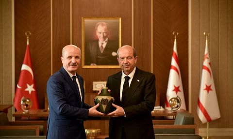 KKTC Cumhurbaşkanı Tatar, YÖK Başkanı Özvar ile Görüştü