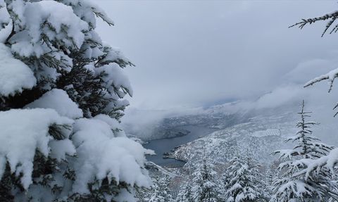 Obruk Barajı Gölü Karla Kaplandı