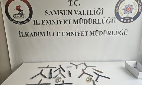 Samsun'da Bıçak ve Muşta ile Yakalanan Şüpheli Gözaltında
