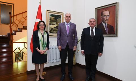 TBMM Başkanı Numan Kurtulmuş, Bişkek Büyükelçiliğini Ziyaret Etti