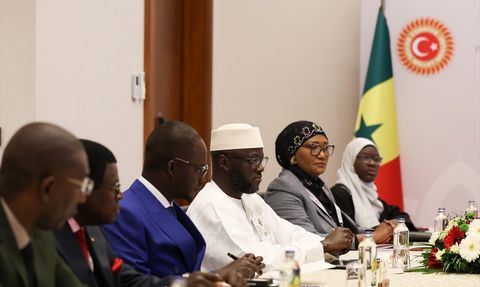 TBMM Başkanı Numan Kurtulmuş ile Senegal Ulusal Meclis Başkanı El Hadj Malick Ndiaye Görüşmesi