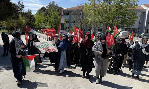 Tekirdağ'da Filistin Destek Yürüyüşü