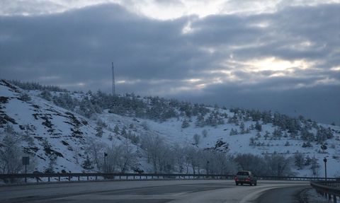 Tokat-Sivas Kara Yolunda Kar Yağışı Etkili Oldu